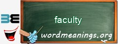 WordMeaning blackboard for faculty